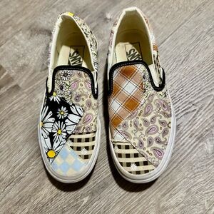 Patchwork Slip-On Sneakers